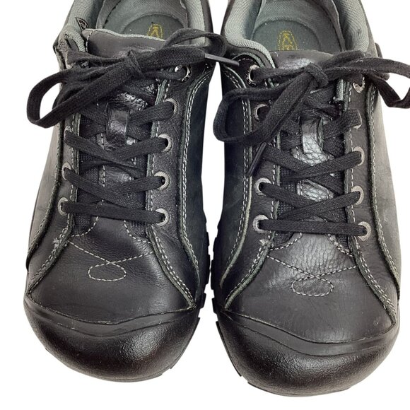 Keen Briggs ll Nubuck Leather Womens 8.5 Black Leather Loafers Sneakers - Picture 3 of 12